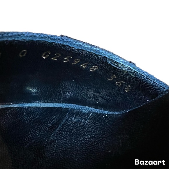 CHANEL Canvas & Leather Camellia Slide On Platform Wedge Sandals Black 36.5 EU - Picture 11 of 11